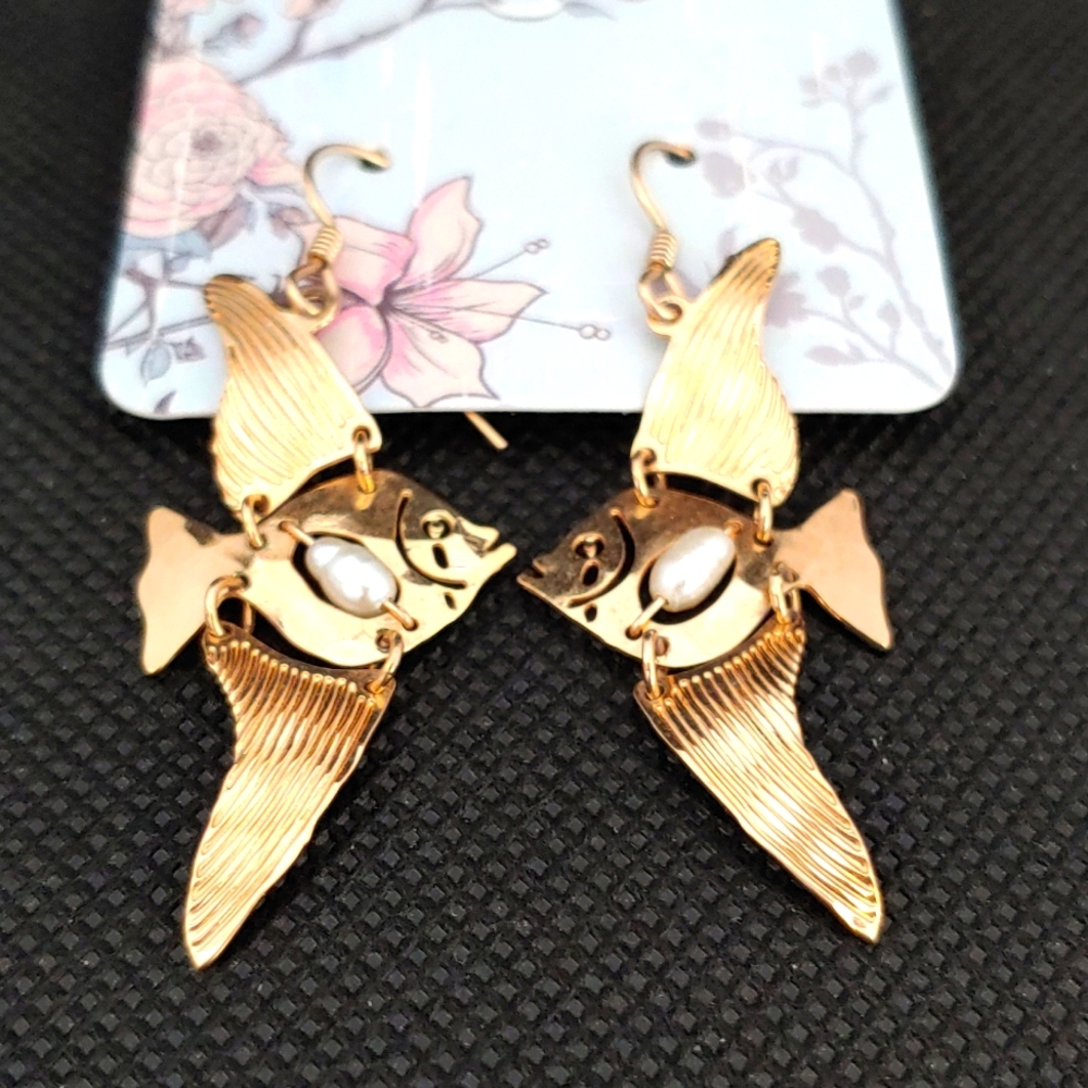 W.B. Articulated Fish Earrings
